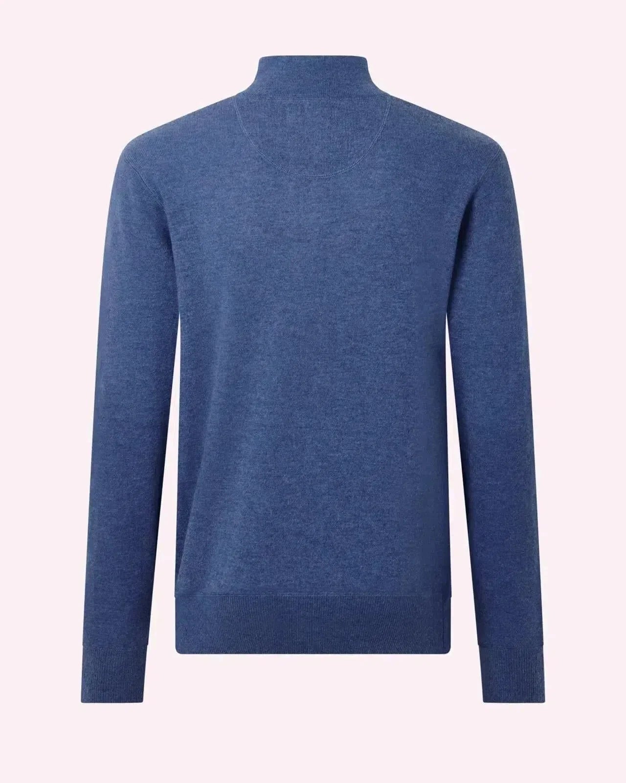 Bernard Weatherill 1/4 Zip Knit Channel Isle Blue | Studio DOS