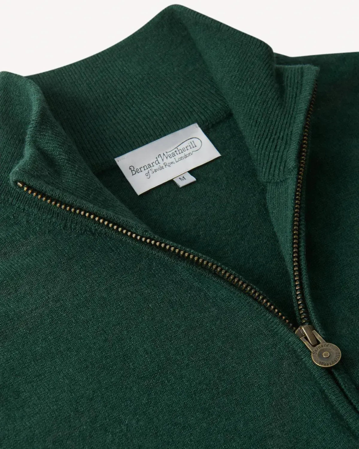 Bernard Weatherill Cashmere Mix 1/4 Zip Knit Forest | Studio DOS