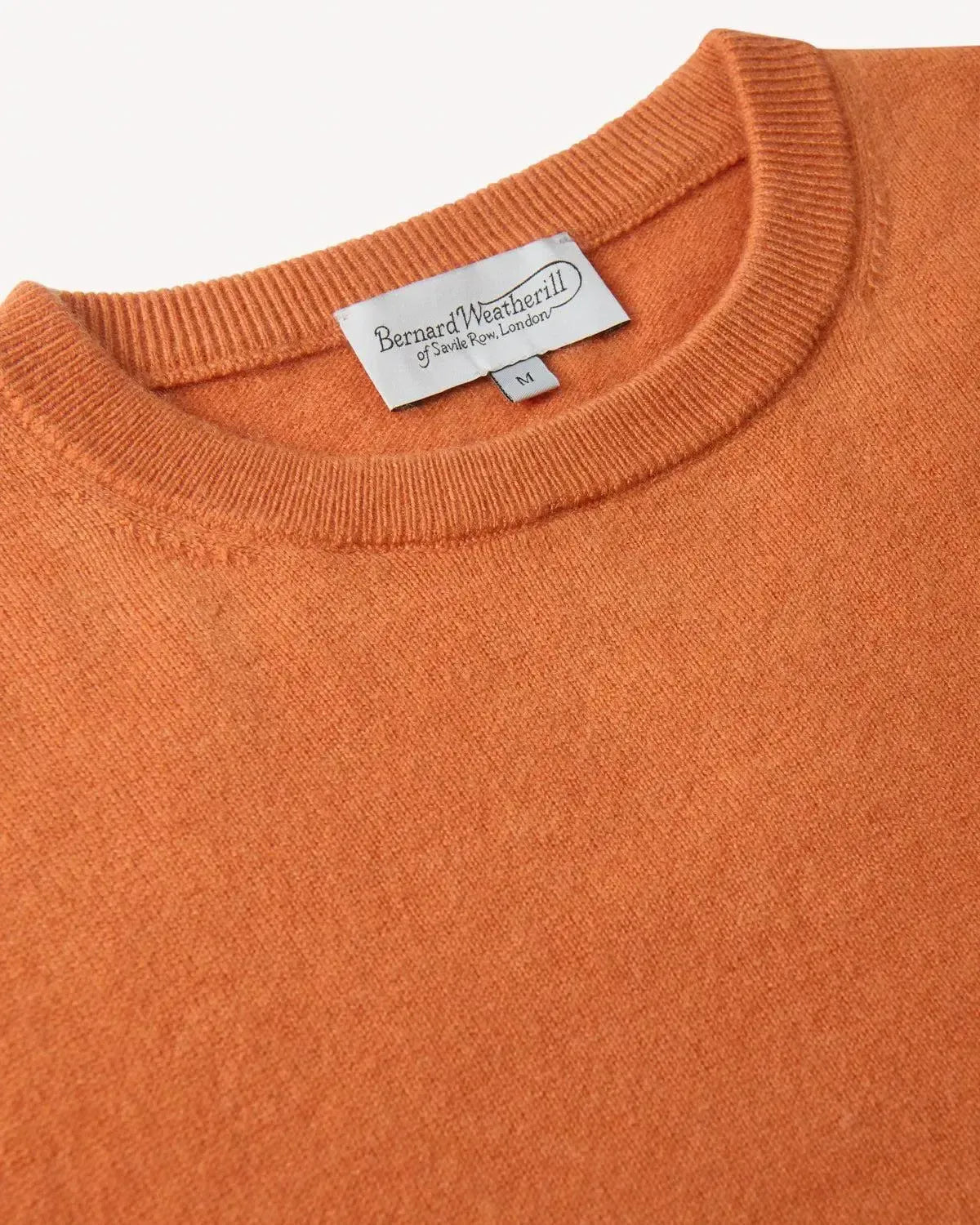 Bernard Weatherill Cashmere Mix Crew Neck Knit Burnt Orange | Studio DOS