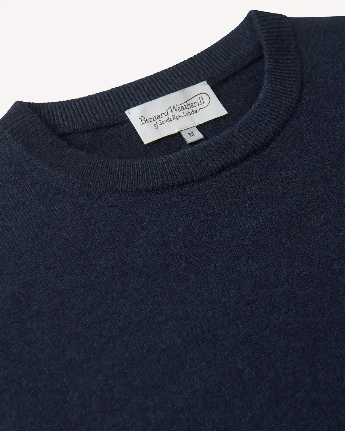 Bernard Weatherill Cashmere Mix Crew Neck Knit Navy | Studio DOS