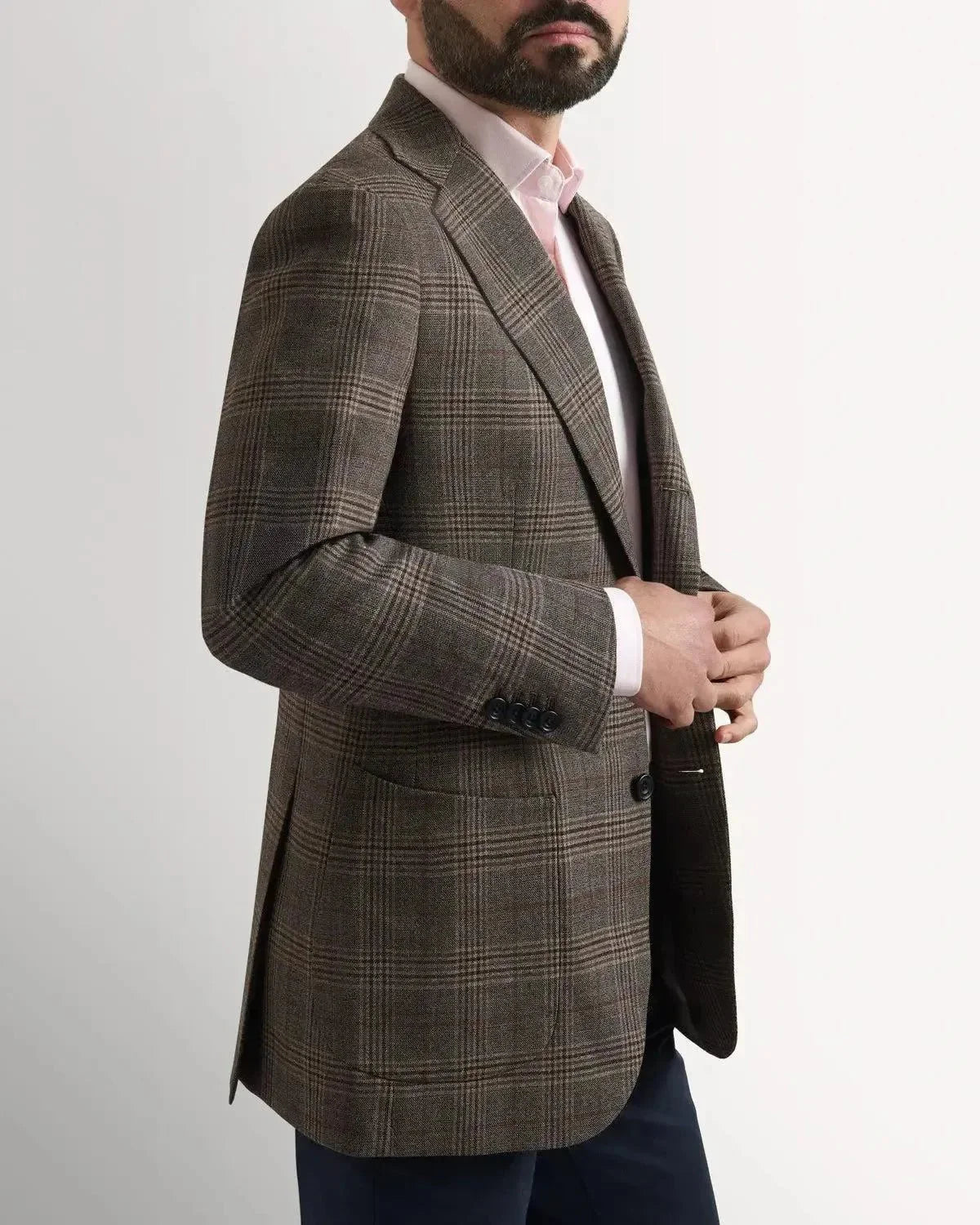 Bernard Weatherill Classic Country Check Jacket Brown | Studio DOS