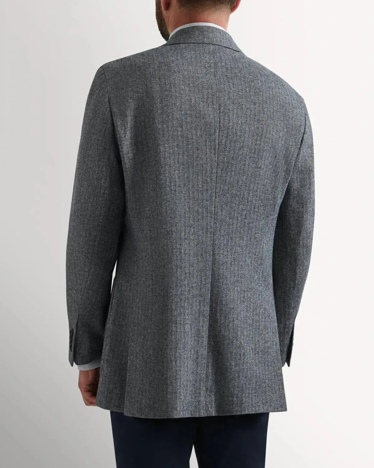 Bernard Weatherill Classic Herringbone Jacket Grey | Studio DOS