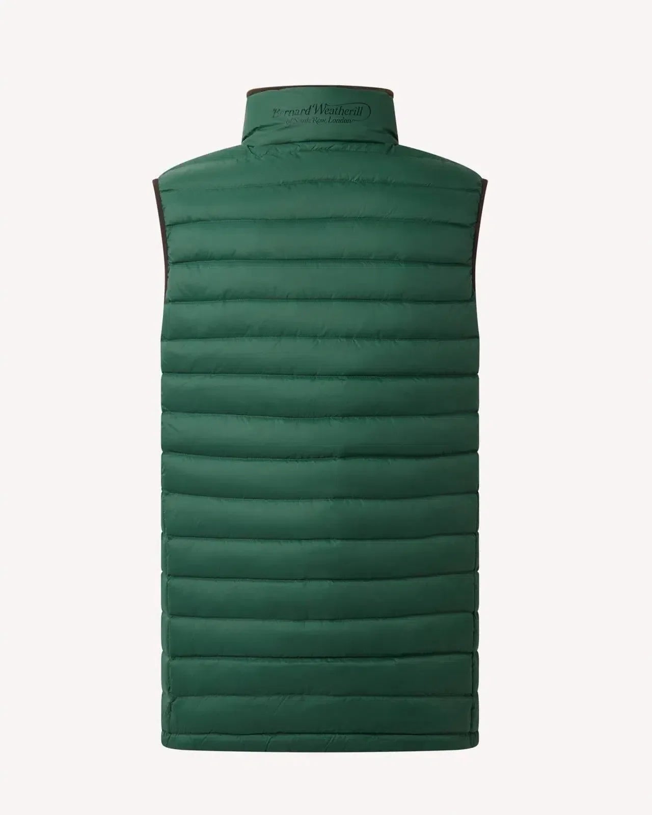 Bernard Weatherill Contrast Trim Quilted Gilet Thyme Green | Studio DOS