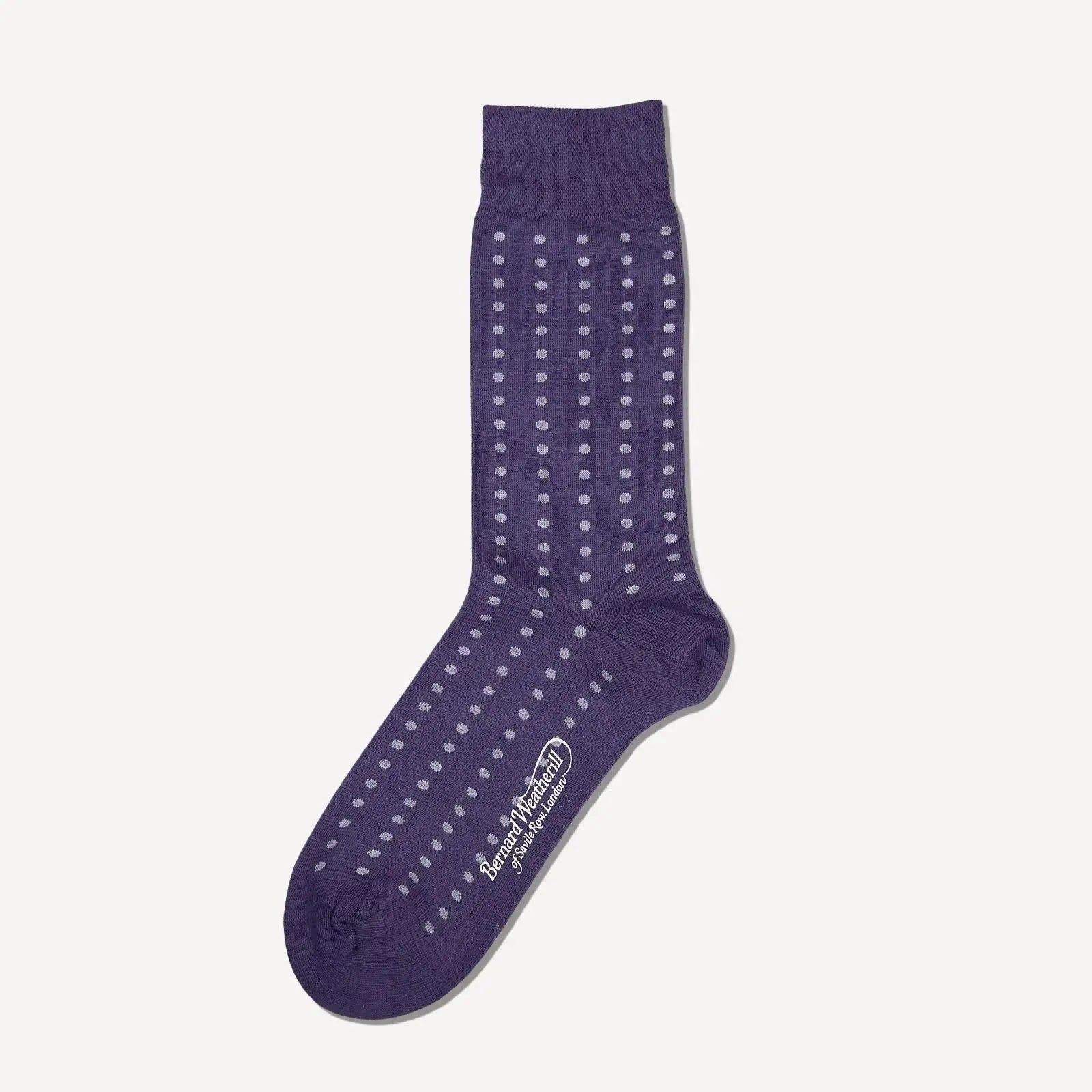 Bernard Weatherill Dot Socks Grape Silver | Studio DOS