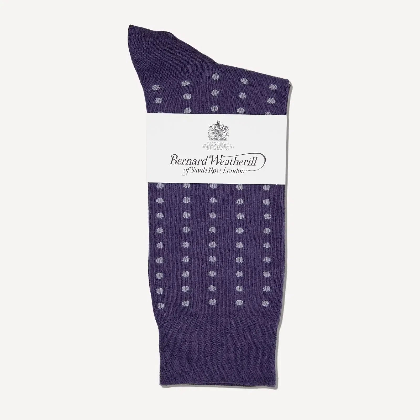 Bernard Weatherill Dot Socks Grape Silver | Studio DOS
