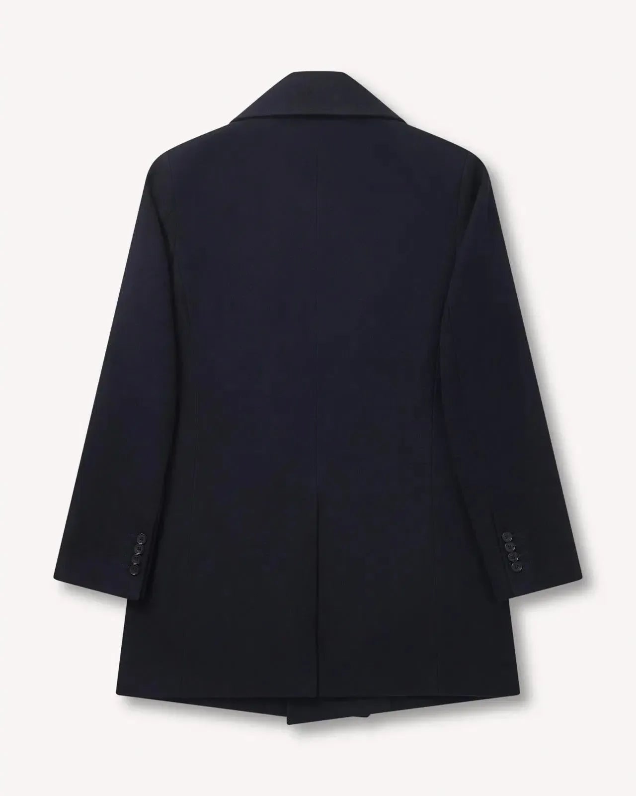 Bernard Weatherill Double Breasted Wool Peacoat Jacket Navy Blue | Studio DOS