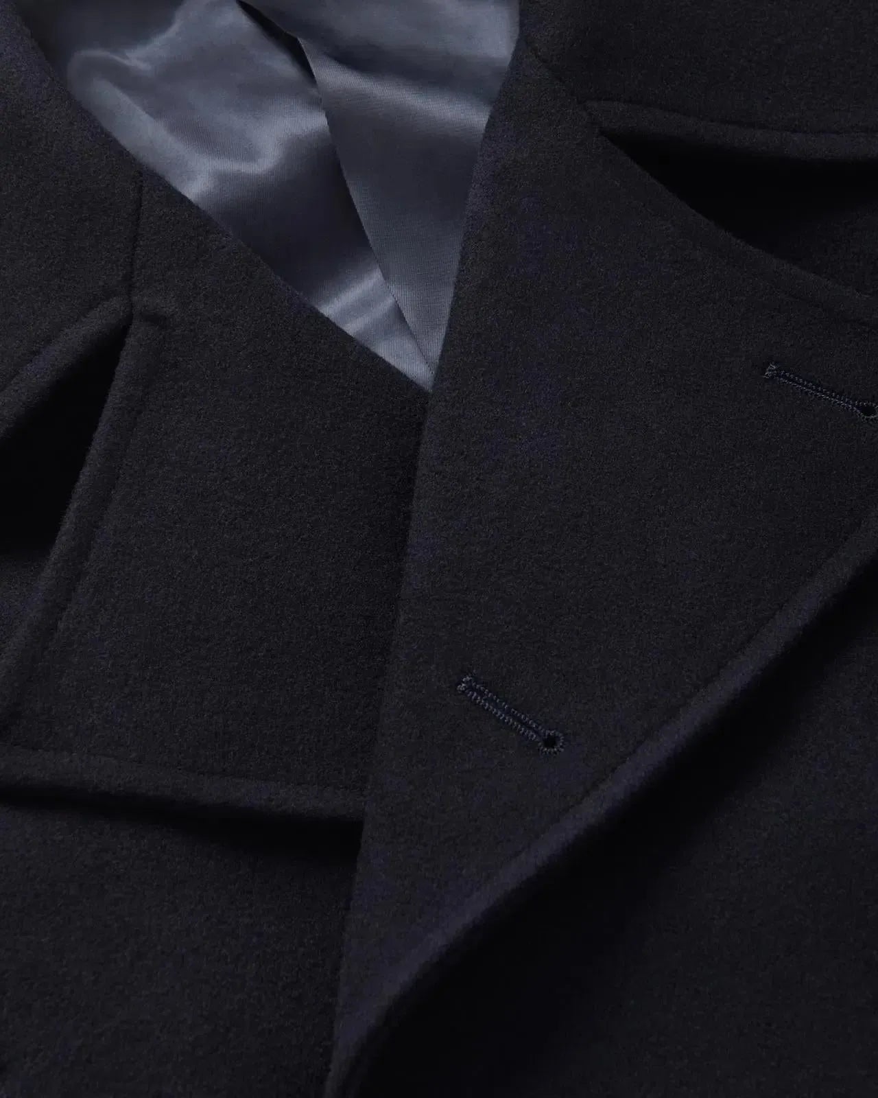 Bernard Weatherill Double Breasted Wool Peacoat Jacket Navy Blue | Studio DOS