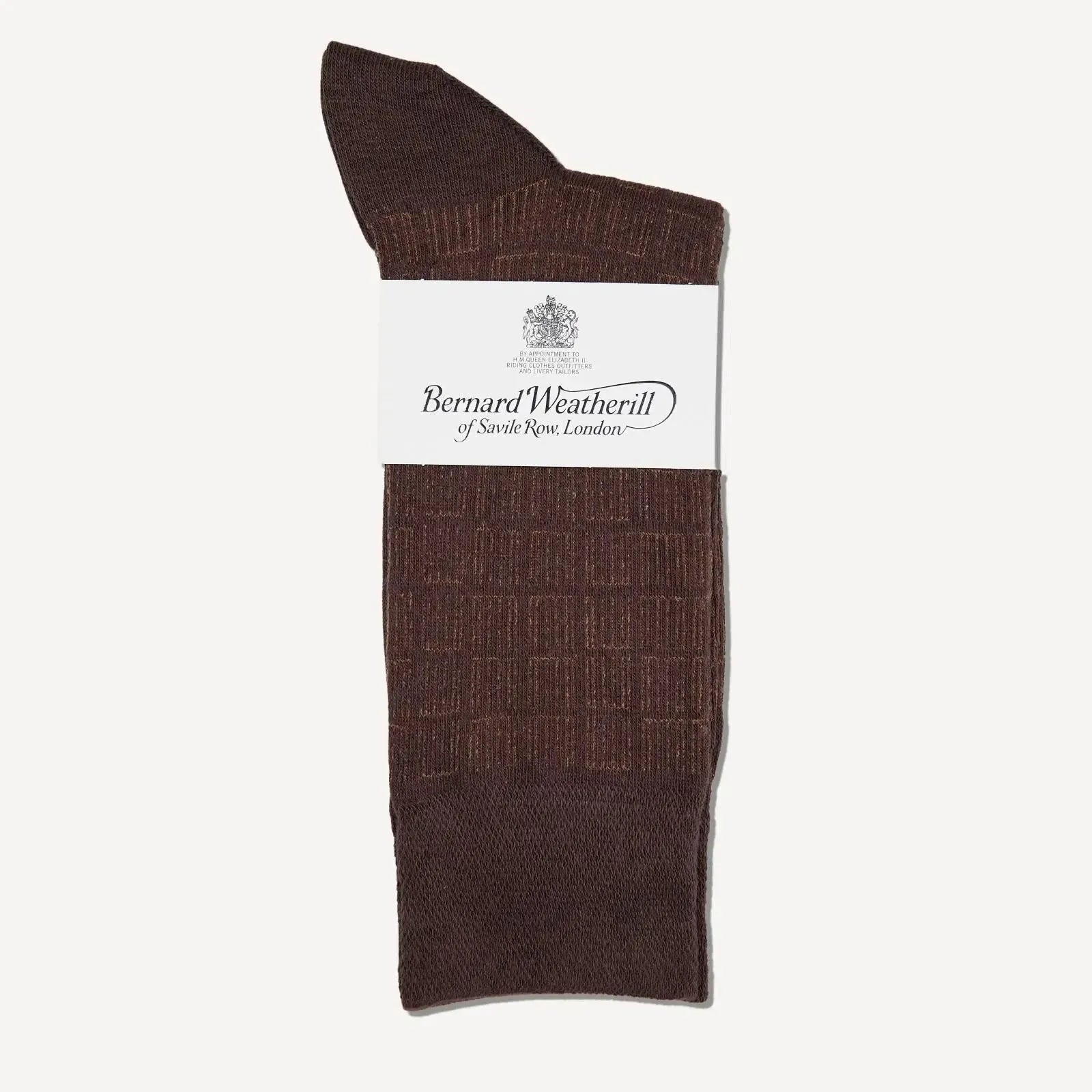 Bernard Weatherill Geometic Socks Chestnut Brown | Studio DOS