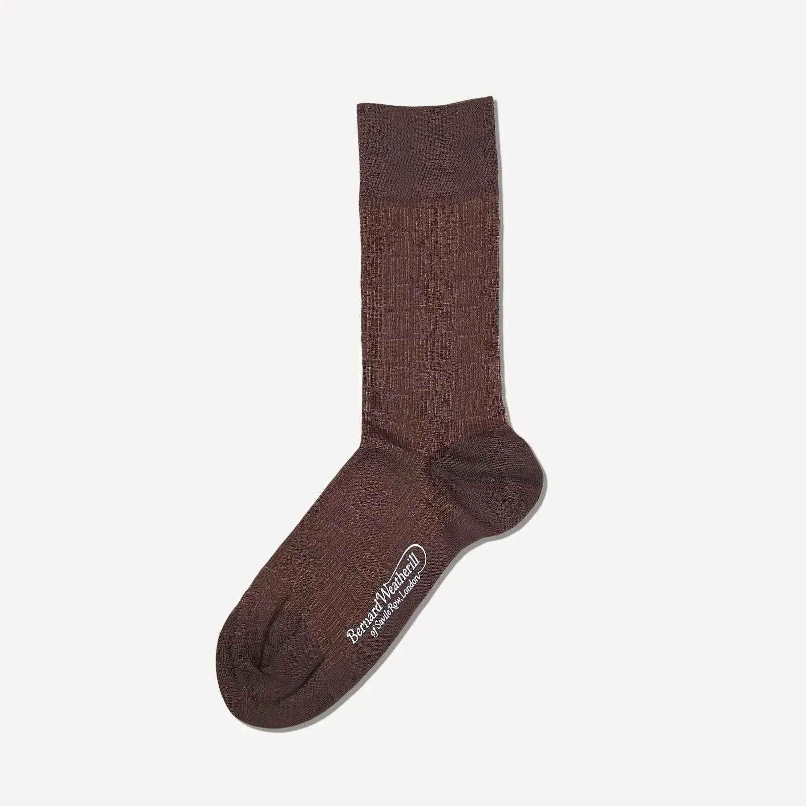 Bernard Weatherill Geometic Socks Chestnut Brown | Studio DOS