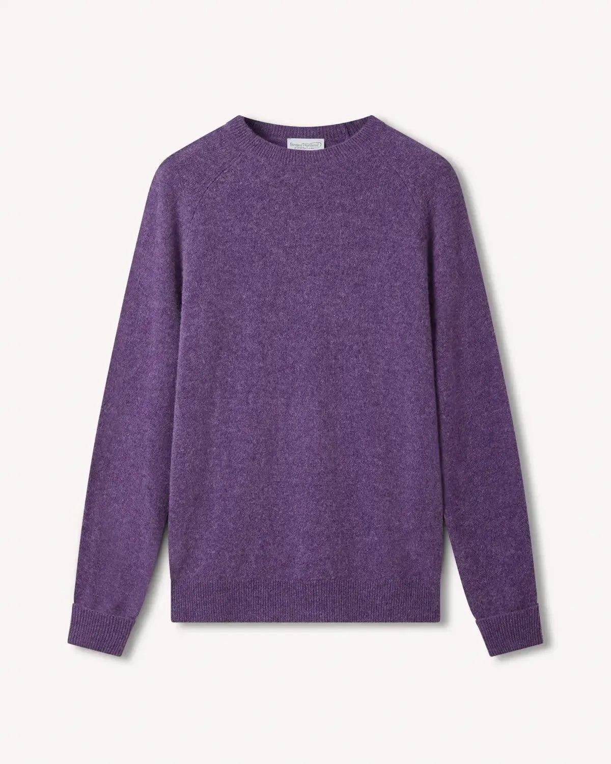 Bernard Weatherill Lambswool Plain Crew Neck Knit Heather | Studio DOS