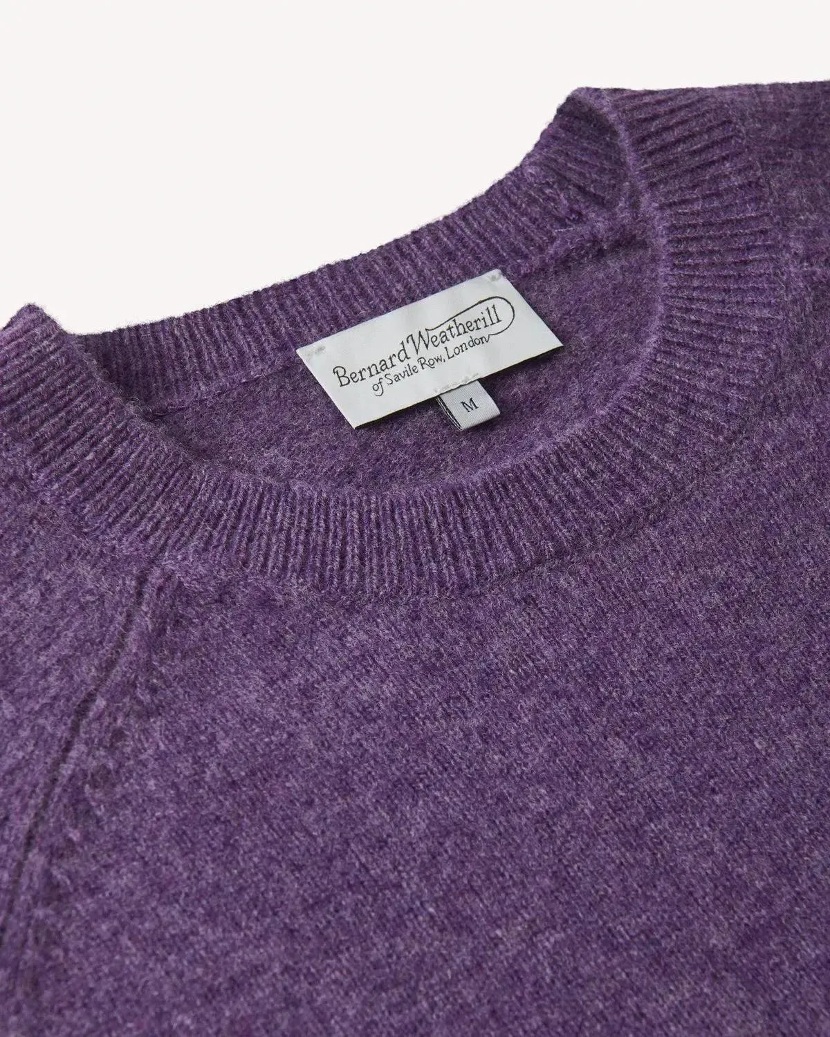 Bernard Weatherill Lambswool Plain Crew Neck Knit Heather | Studio DOS