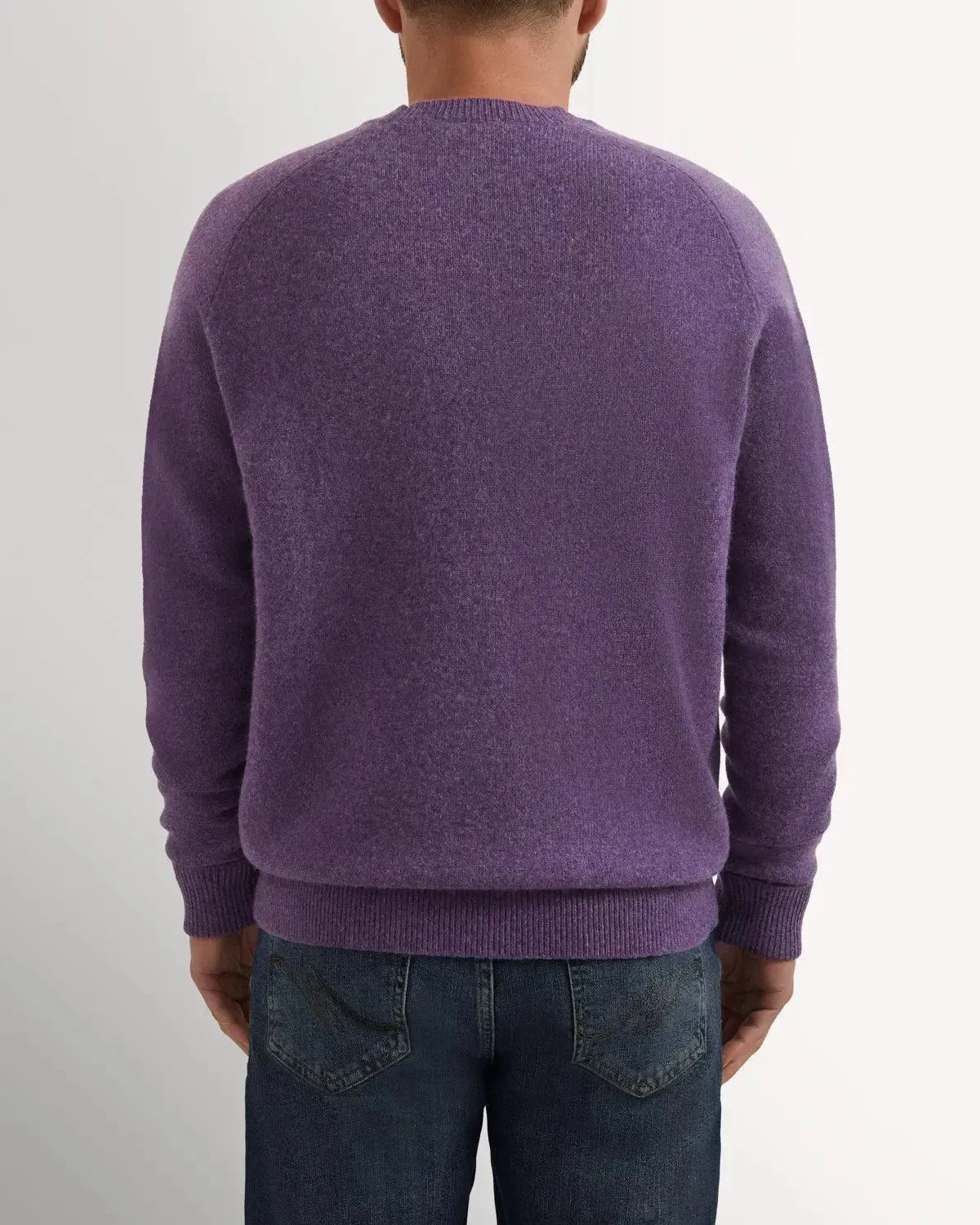 Bernard Weatherill Lambswool Plain Crew Neck Knit Heather | Studio DOS