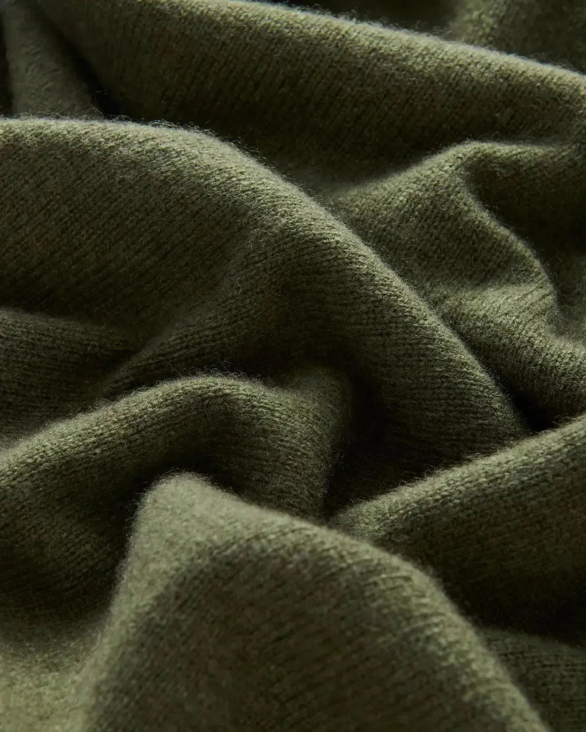 Bernard Weatherill Lambswool Plain Crew Neck Knit Thyme | Studio DOS