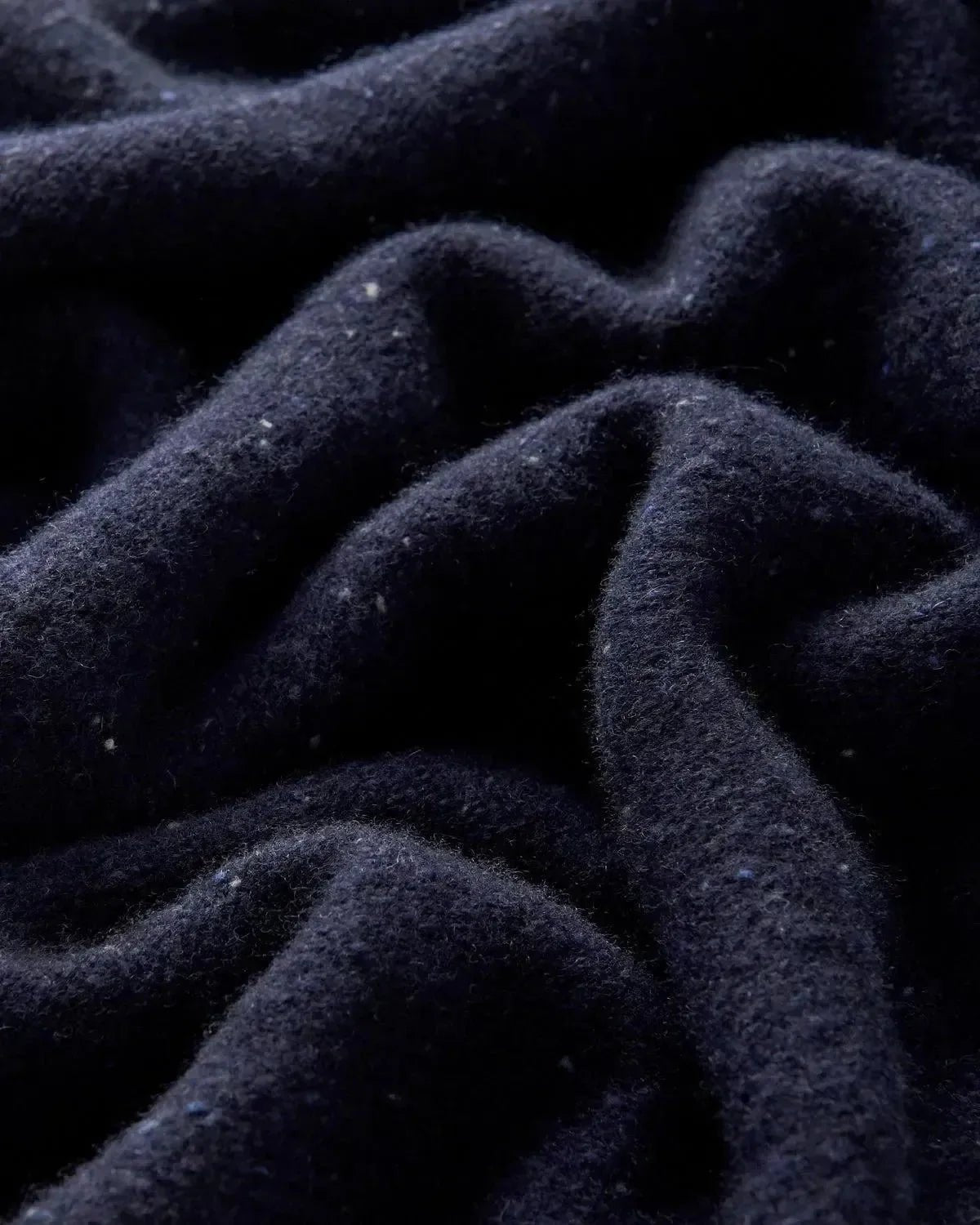 Bernard Weatherill Plain Roll Neck Knit Melange Tweed Navy Flec | Studio DOS