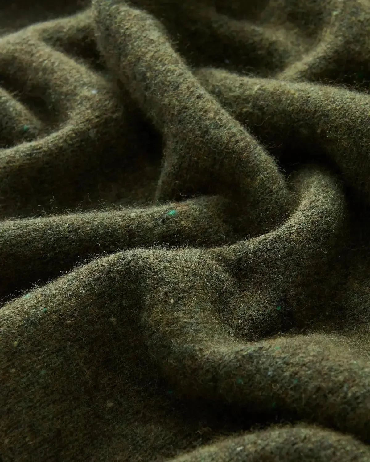 Bernard Weatherill Plain Roll Neck Knit Melange Tweed Thyme Flec | Studio DOS