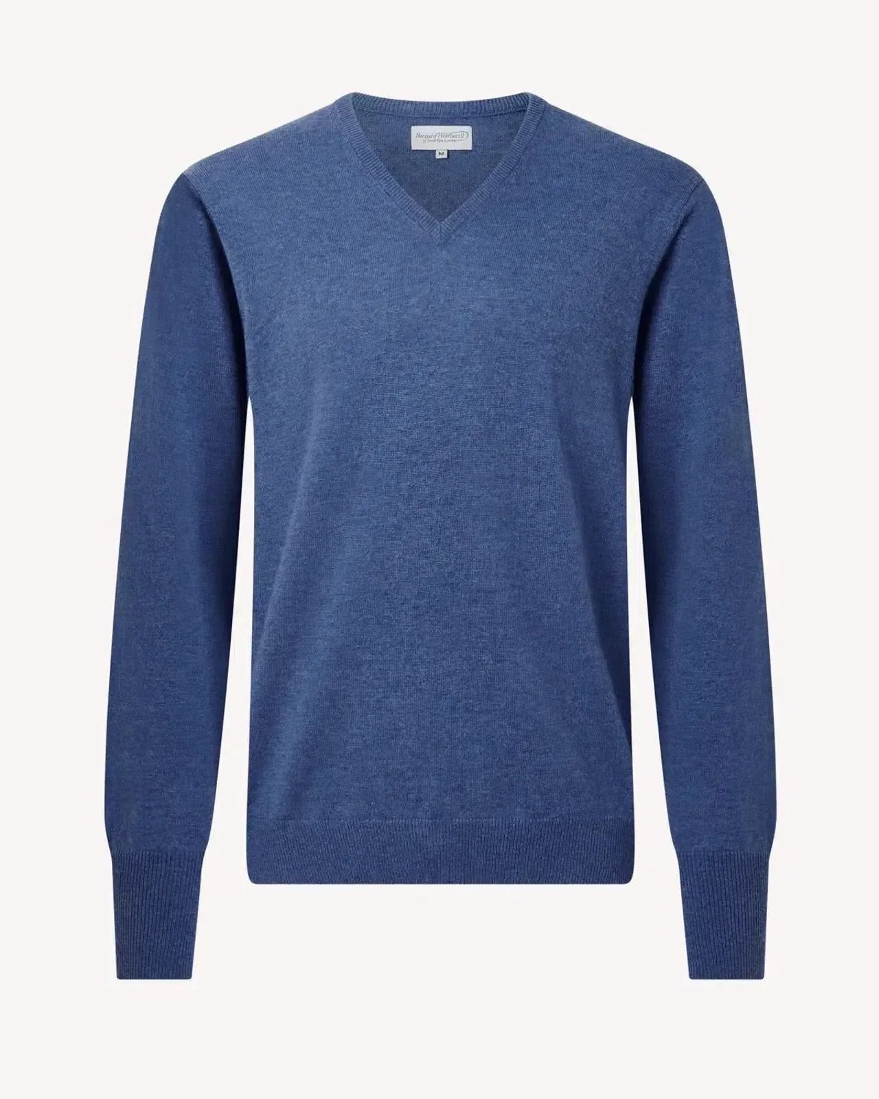 Bernard Weatherill V - Neck Knit Channel Isle Blue | Studio DOS