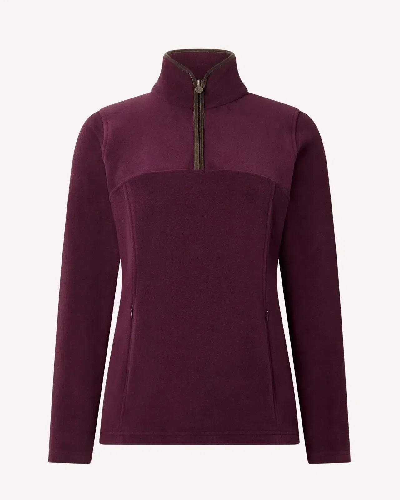 Bernard Weatherill Womens 1/4 Zip Fleece Aubergine | Studio DOS