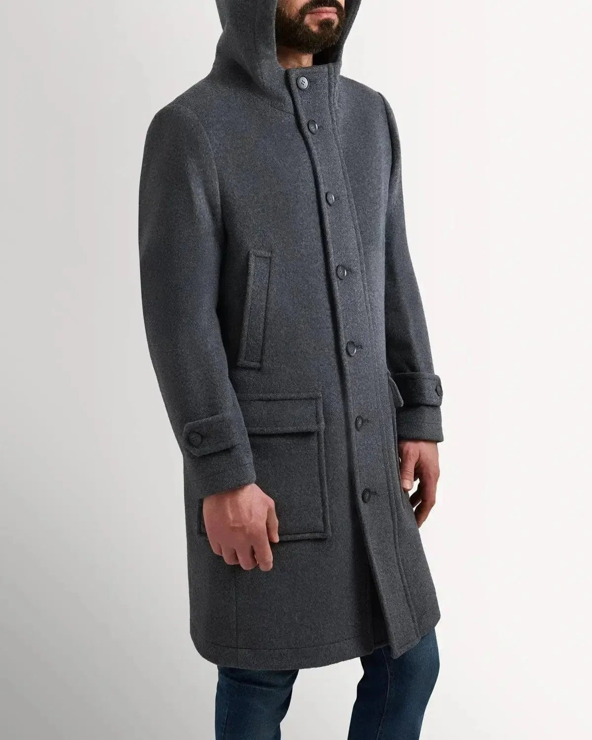 Bernard Weatherill Wool Cashmere Parker Grey | Studio DOS