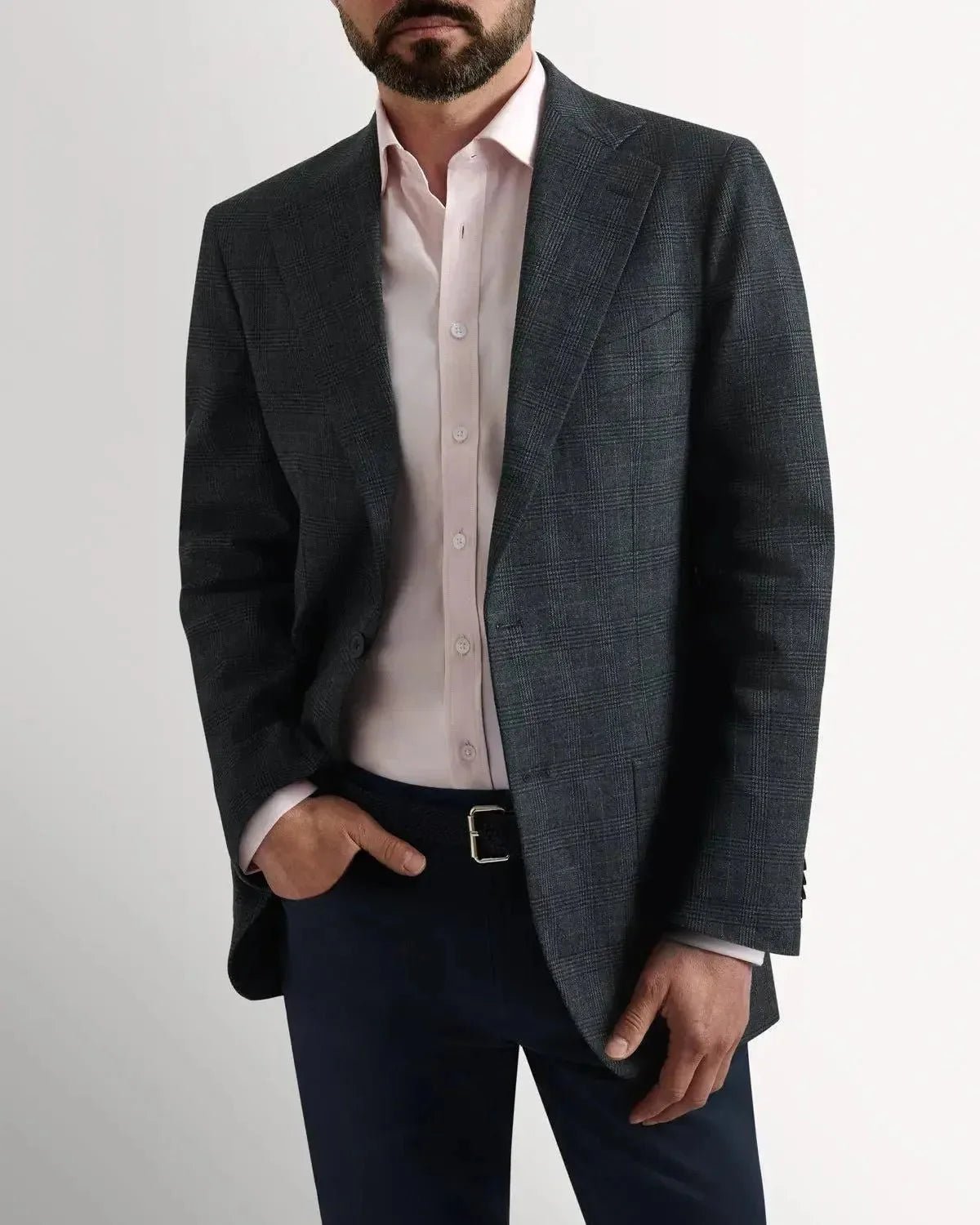 Bernard Weatherill Wool POW Check Jacket Grey | Studio DOS