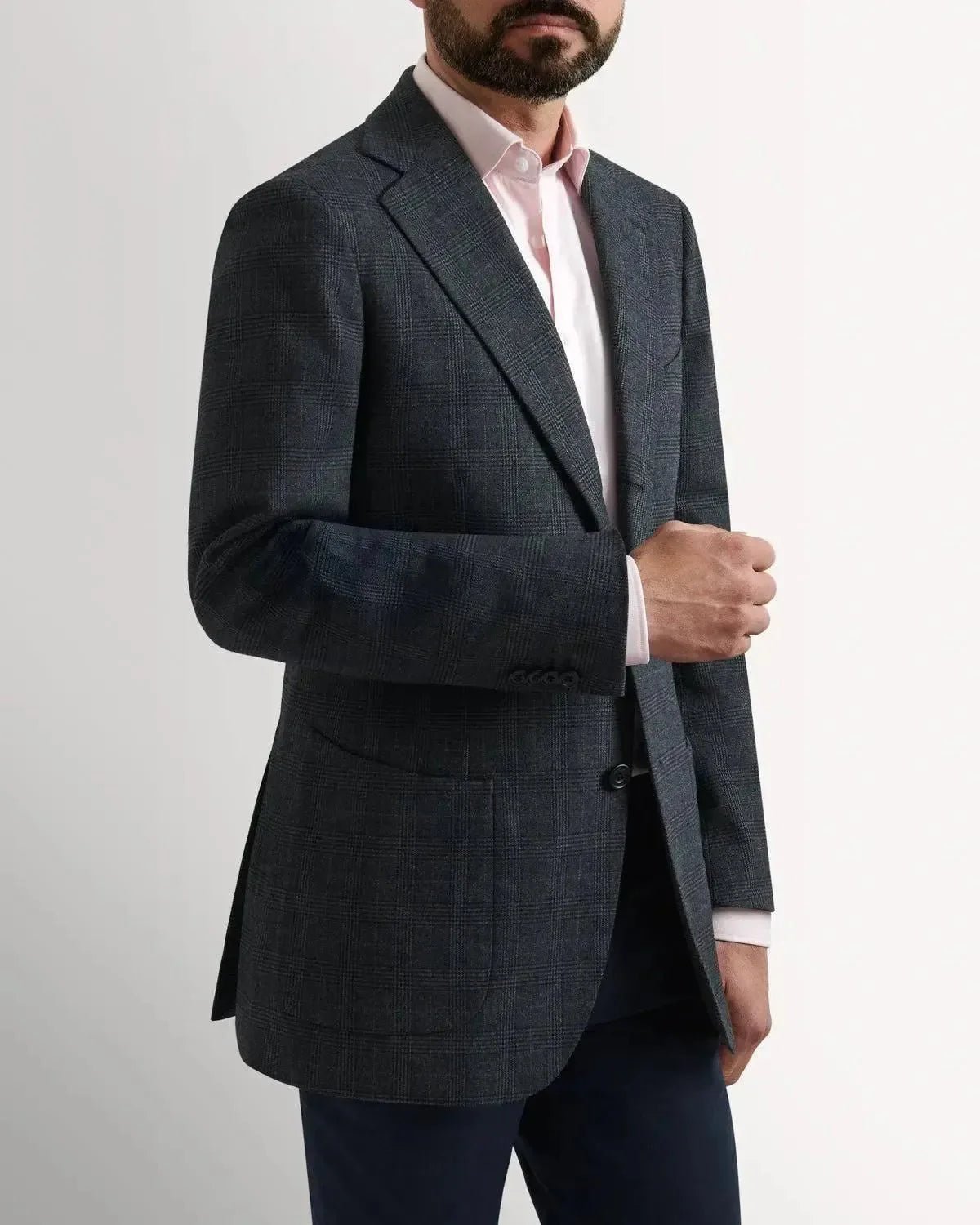 Bernard Weatherill Wool POW Check Jacket Grey | Studio DOS