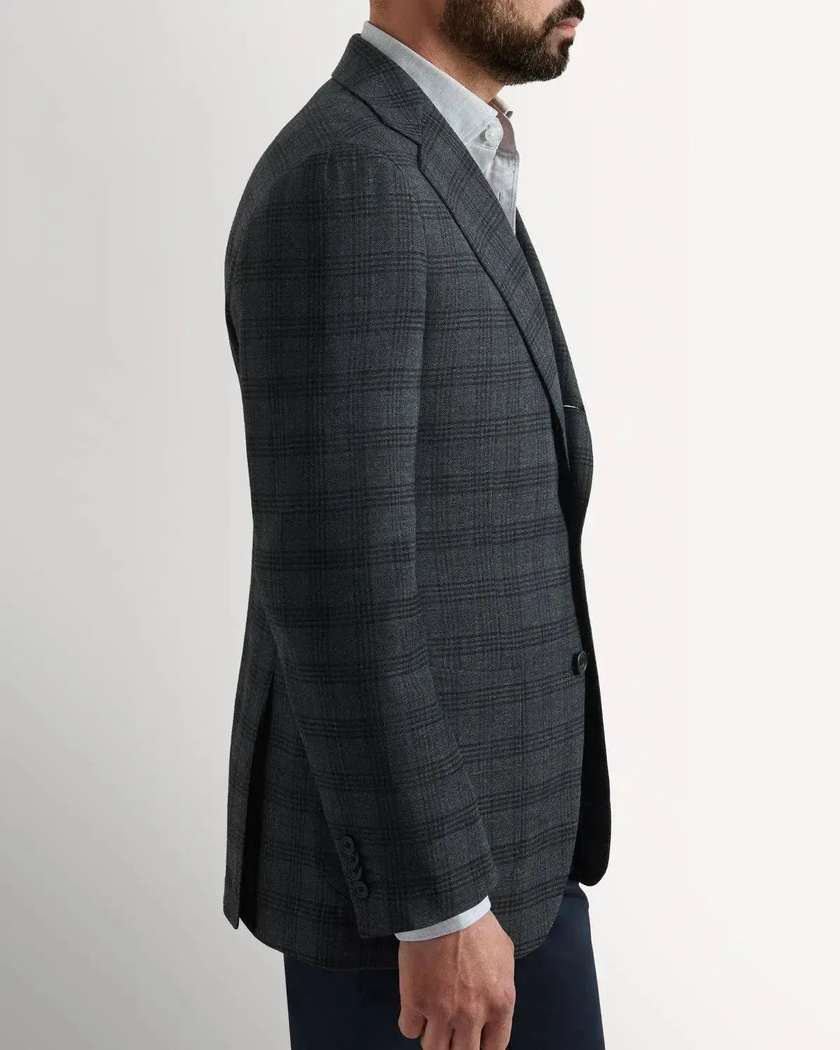 Bernard Weatherill Wool Win Check Jacket Grey | Studio DOS