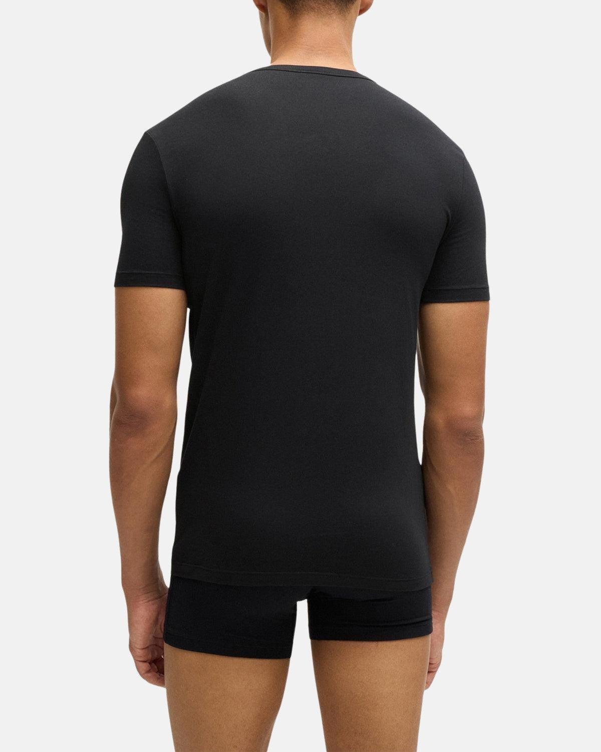 BOSS 2 PACK STRETCH COTTON T - SHIRTS BLACK | Studio DOS