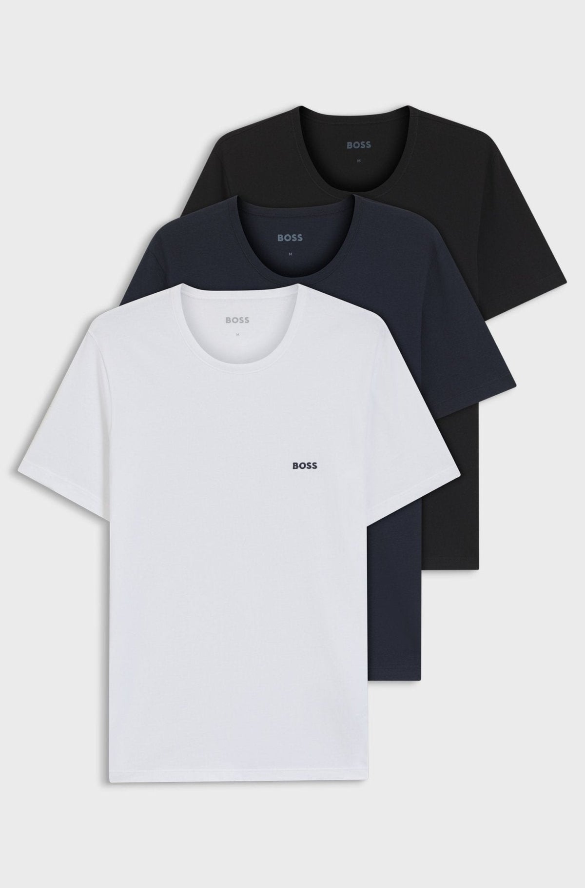 BOSS 3 Pack Classic T-Shirts White Navy Black | Studio DOS
