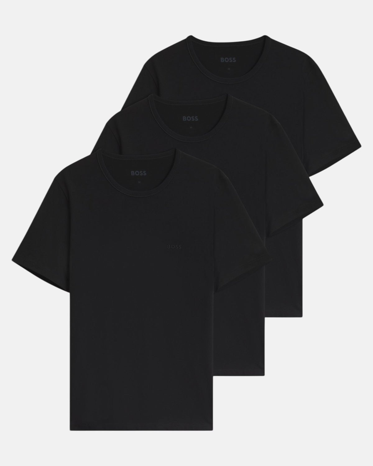 BOSS 3-Pack Cotton T-Shirts Black | Studio DOS