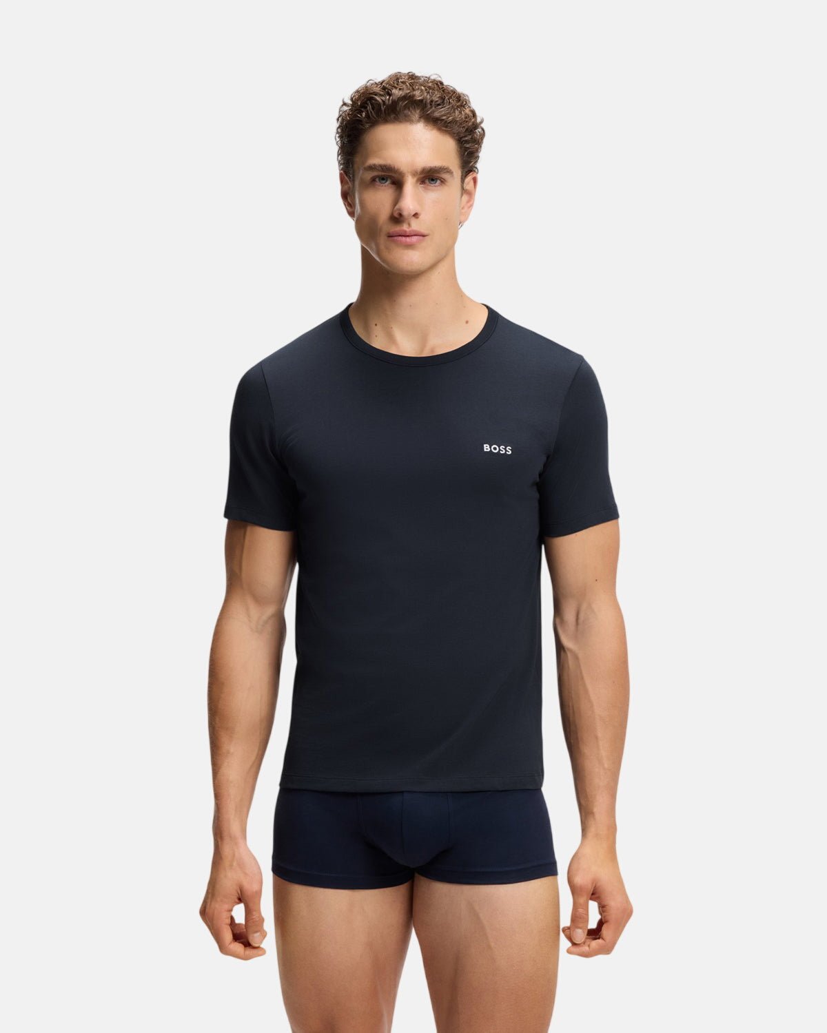 BOSS 3-PACK COTTON T-SHIRTS GREEN NAVY BLUE | Studio DOS