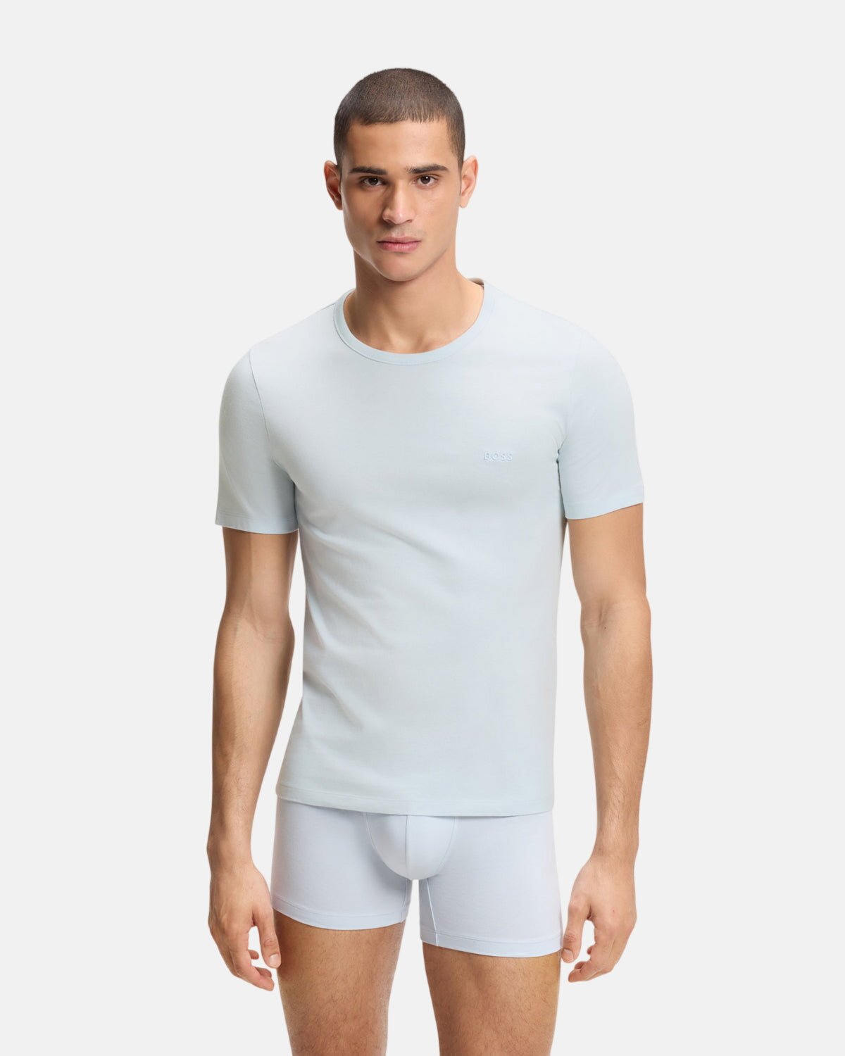 BOSS 3-PACK COTTON T-SHIRTS SKY NAVY BLUE | Studio DOS