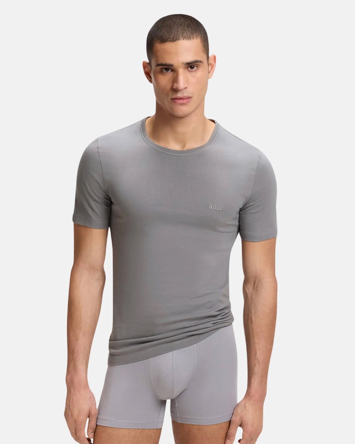 BOSS 3-PACK COTTON T-SHIRTS WHITE BEIGE GREY | Studio DOS