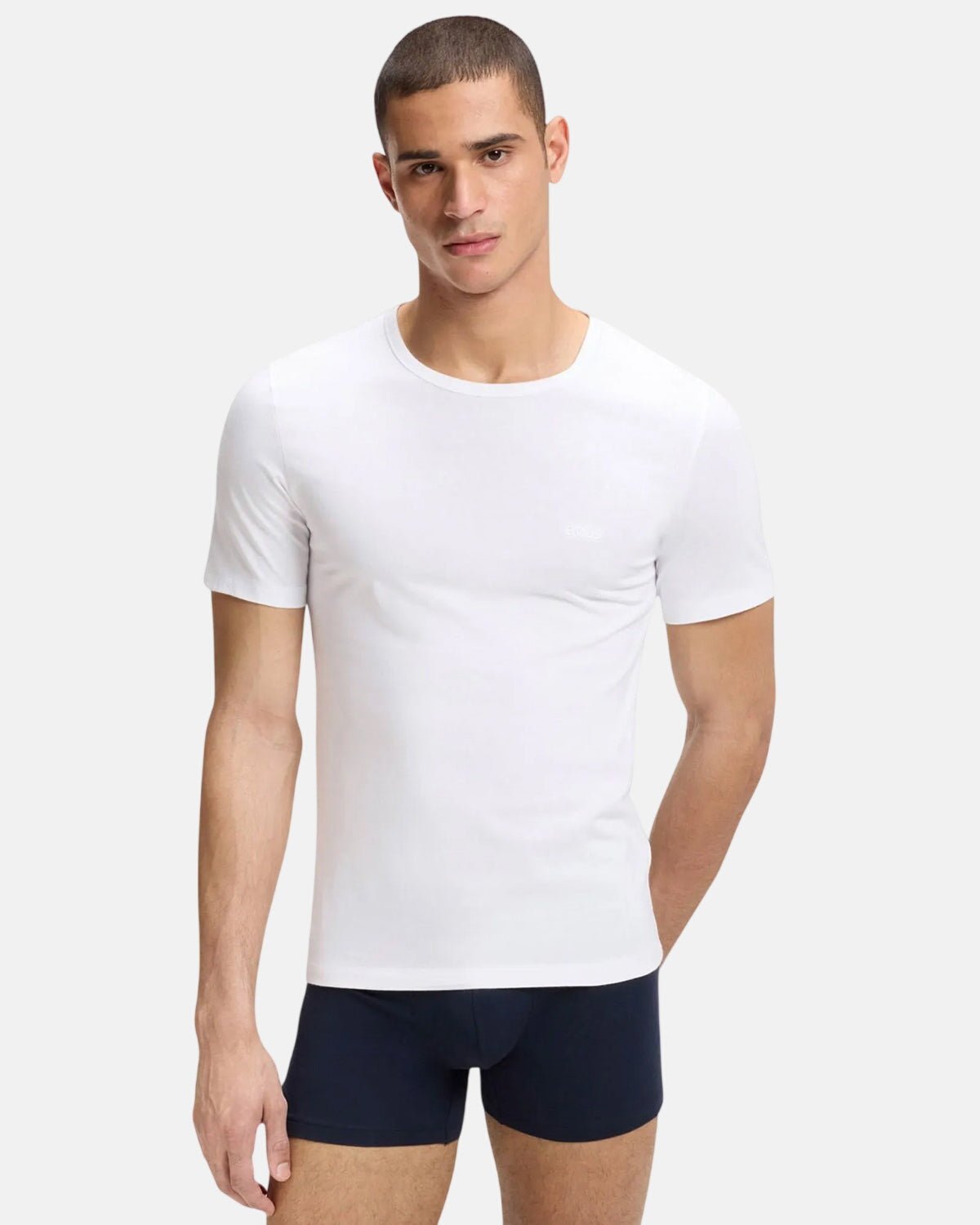 BOSS 3-PACK COTTON T-SHIRTS WHITE BEIGE GREY | Studio DOS