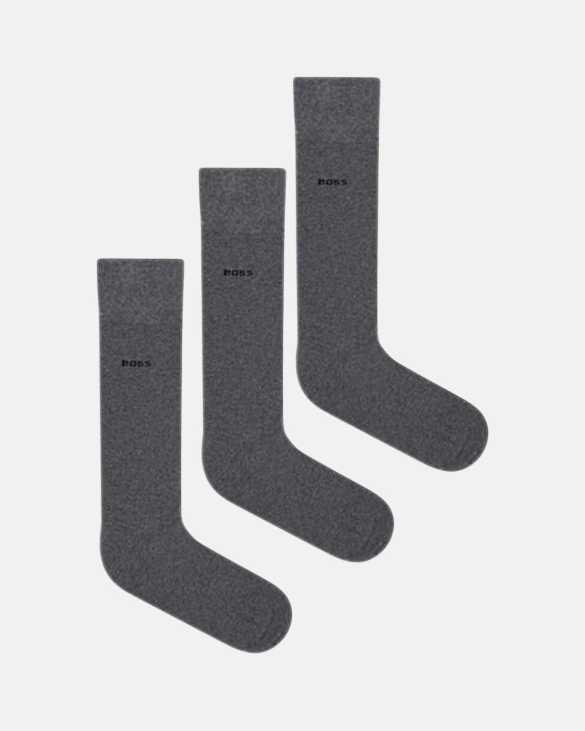 BOSS 3 PACK LOGO CALF SOCKS MID GREY | Studio DOS