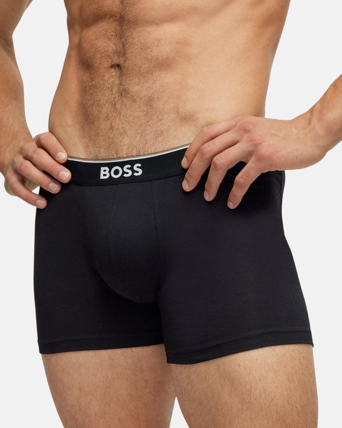 BOSS 3 PACK POWER BOXER BRIEFS BLACK | Studio DOS