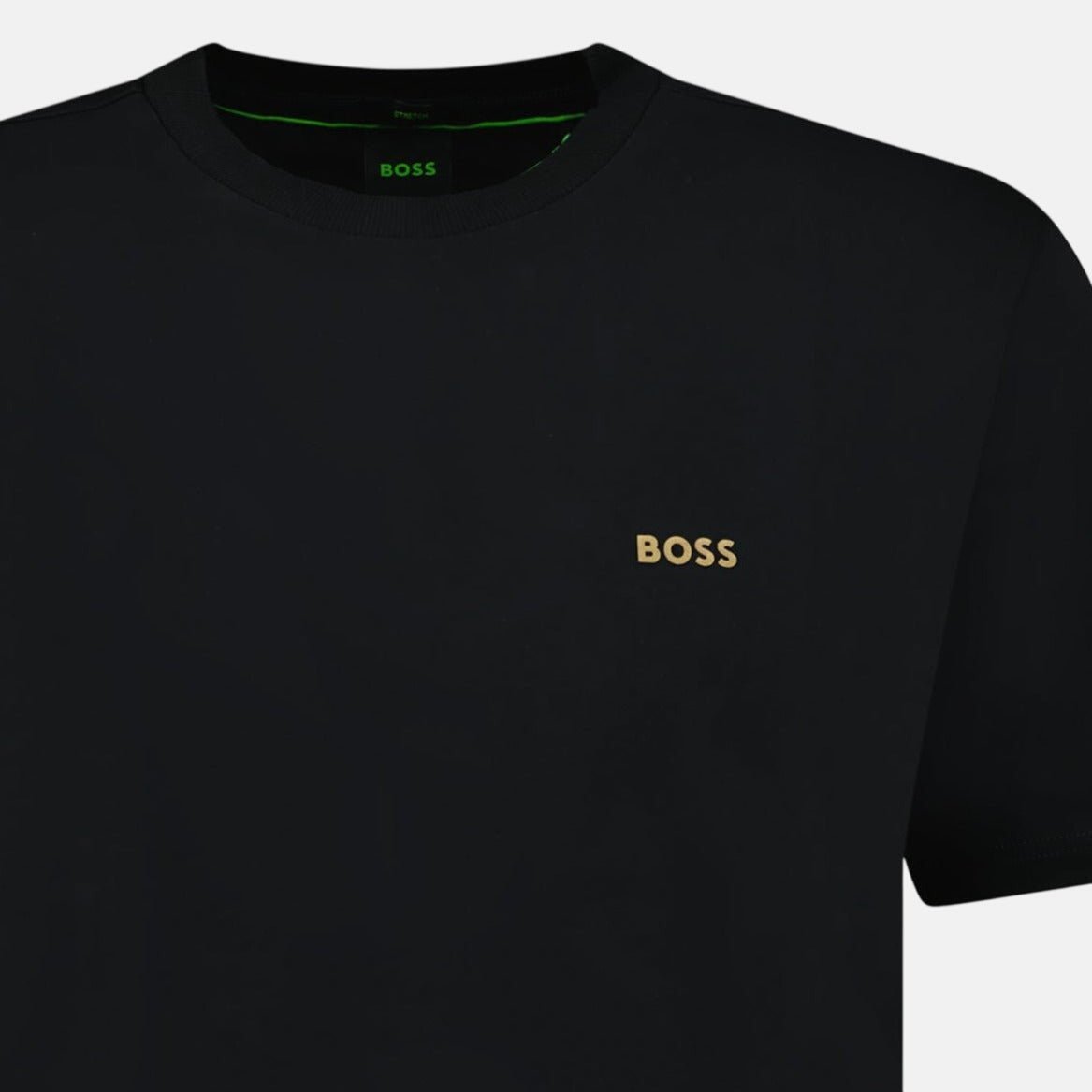 BOSS Active Gold Logo - Print T-Shirt Black | Studio DOS