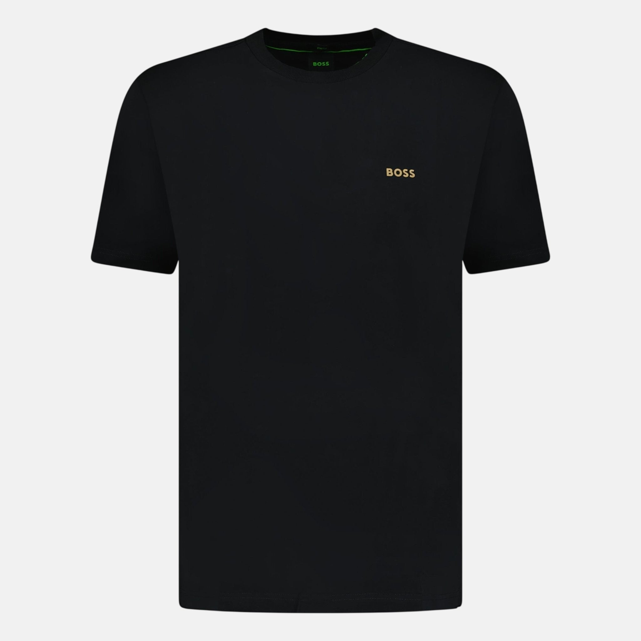 BOSS Active Gold Logo - Print T-Shirt Black | Studio DOS