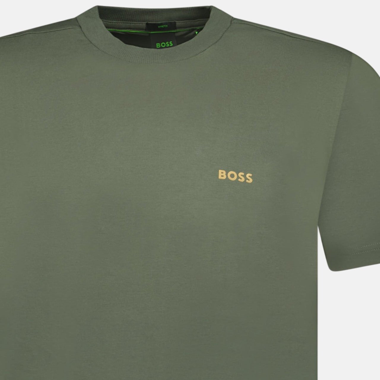 BOSS Active Gold Logo - Print T-Shirt Khaki | Studio DOS