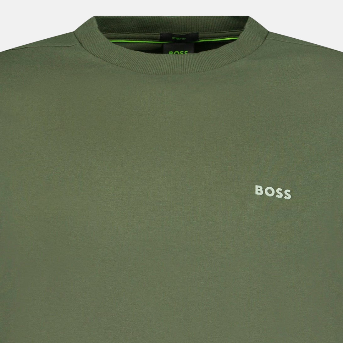 BOSS Active Logo - Print T-Shirt Khaki | Studio DOS