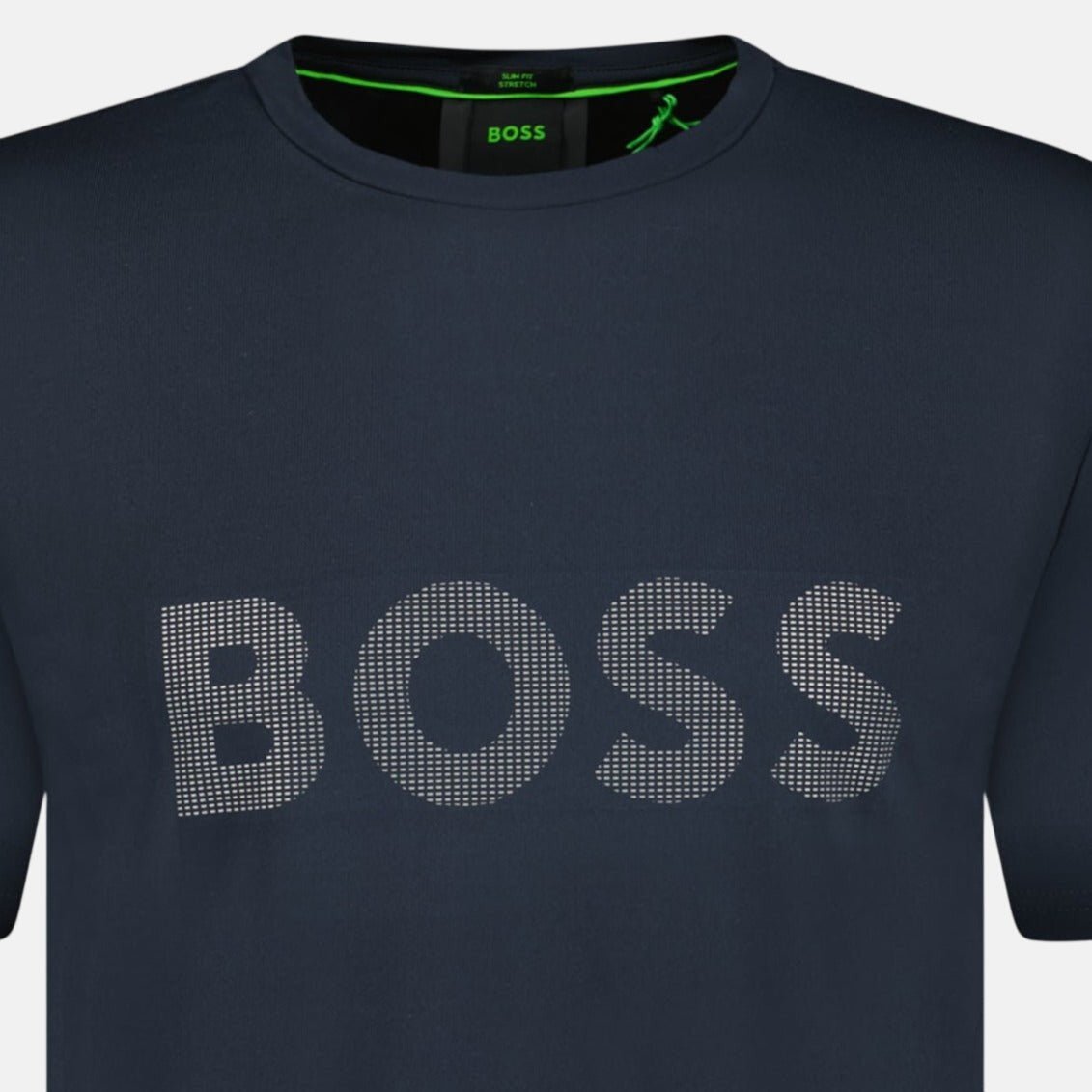 BOSS Active Logo - Print T-Shirt Navy | Studio DOS