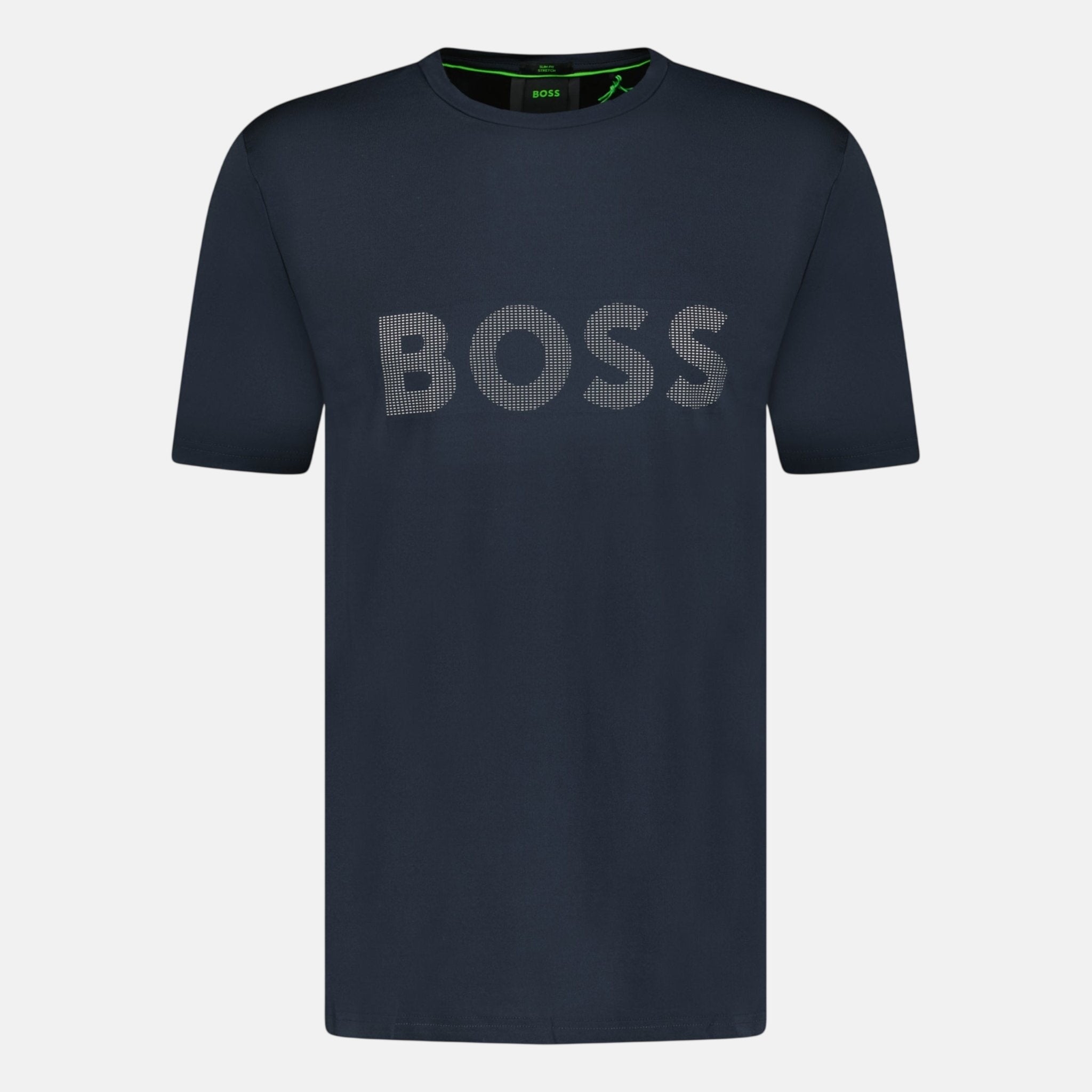 BOSS Active Logo - Print T-Shirt Navy | Studio DOS