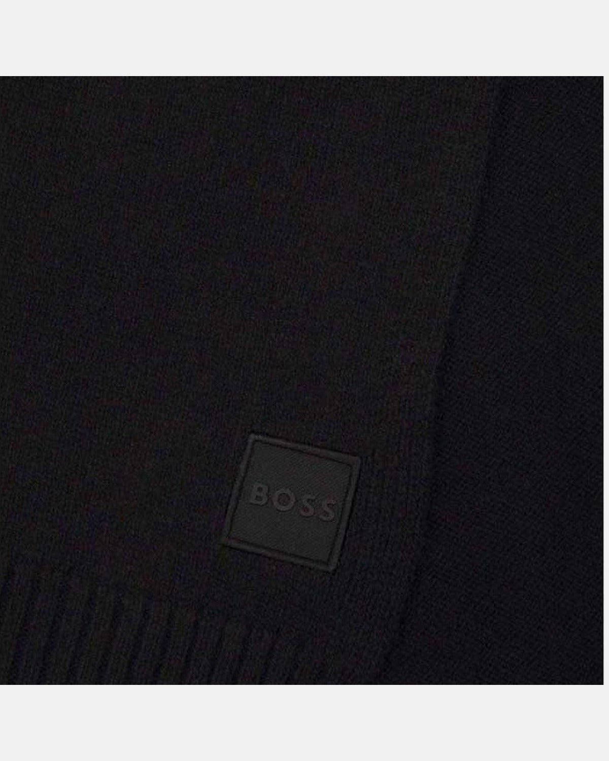 BOSS Akaio Knitted Scarf Black | Studio DOS