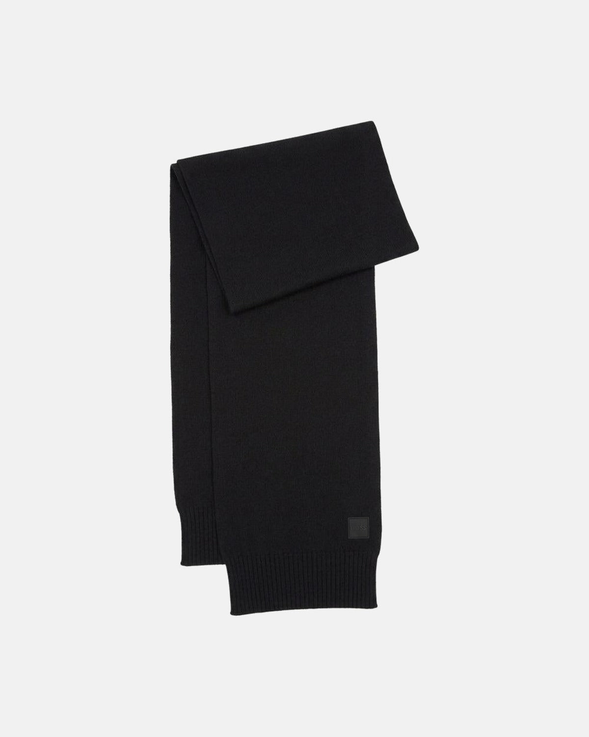 BOSS Akaio Knitted Scarf Black | Studio DOS