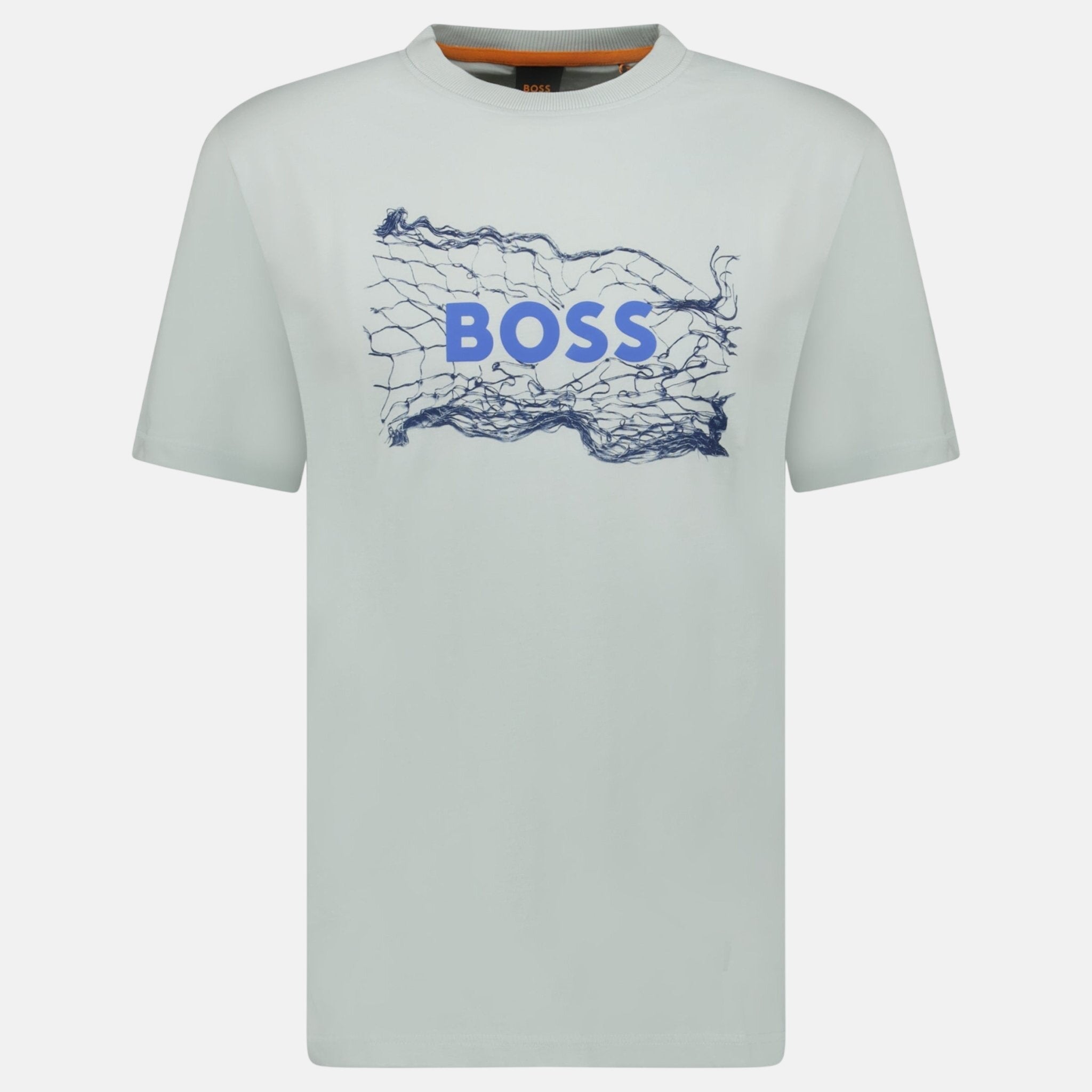BOSS Cotton Jersey Artwork T-Shirt Light Blue | Studio DOS