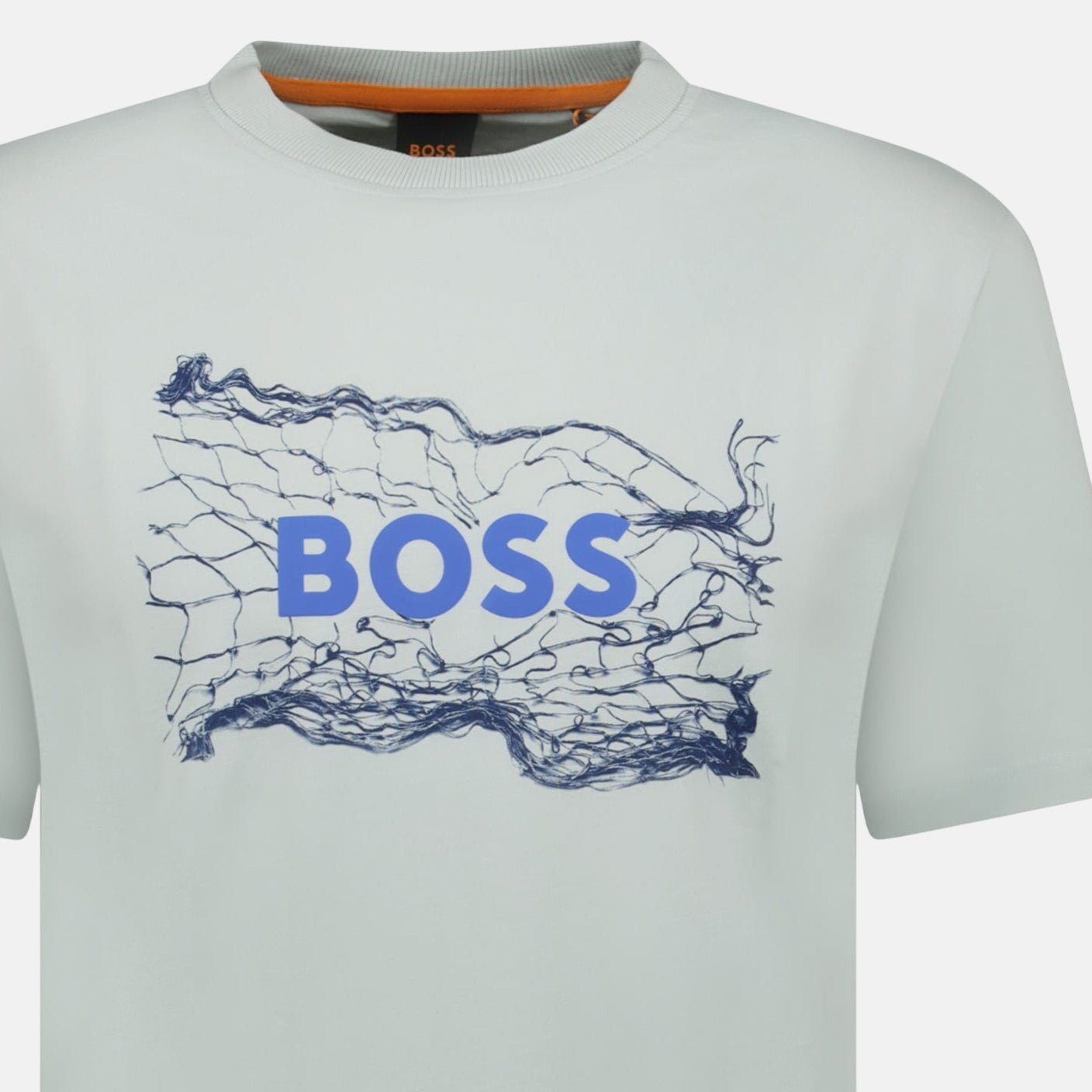 BOSS Cotton Jersey Artwork T-Shirt Light Blue | Studio DOS