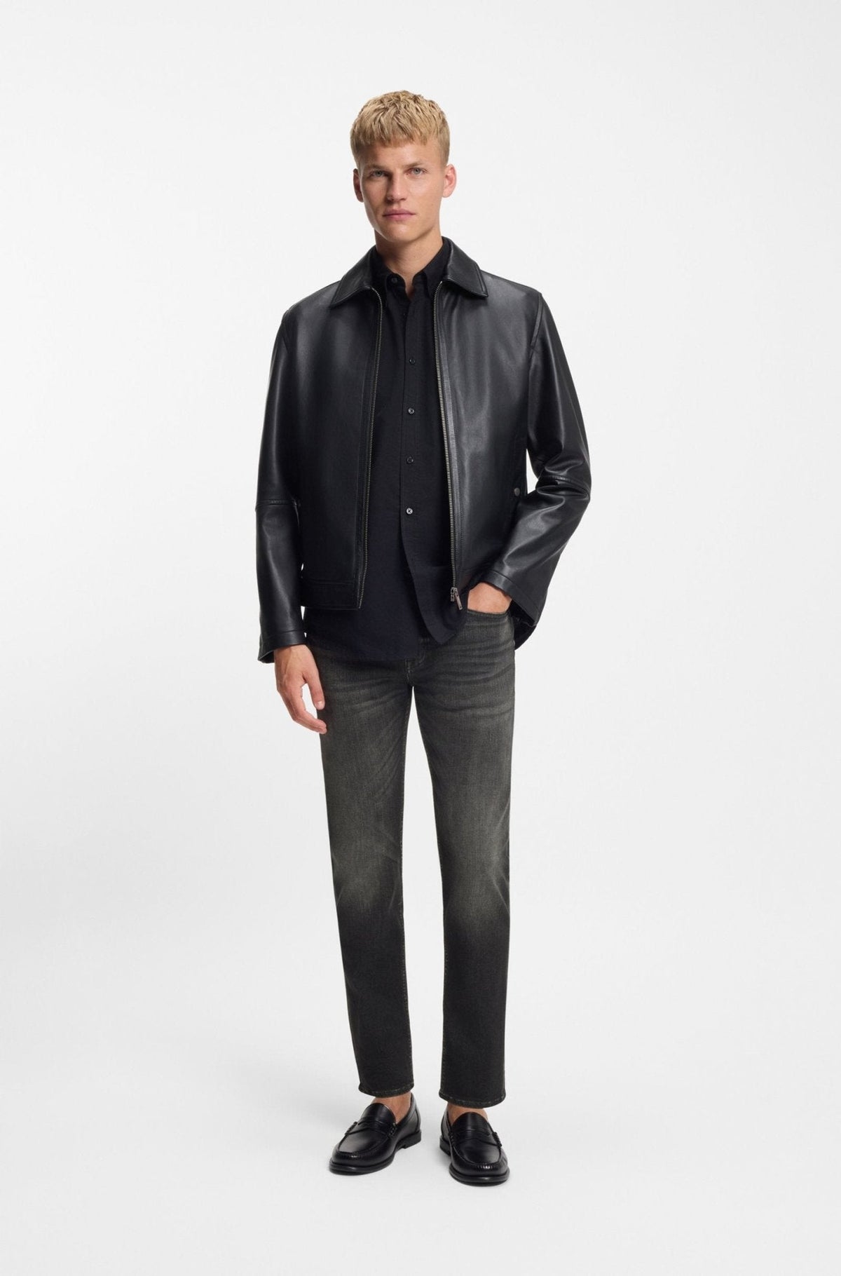 BOSS Delaware Slim Fit Stretch Jeans Black | Studio DOS