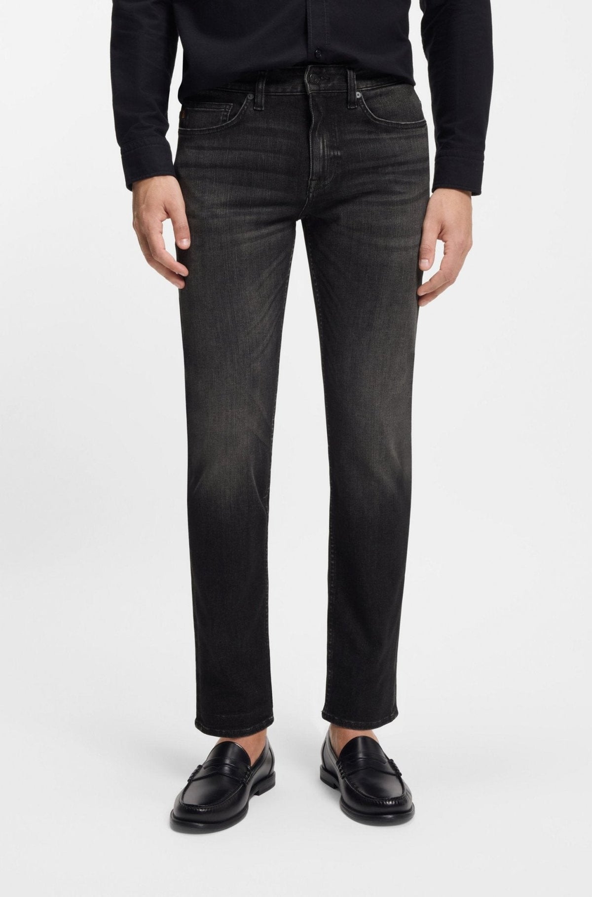 BOSS Delaware Slim Fit Stretch Jeans Black | Studio DOS