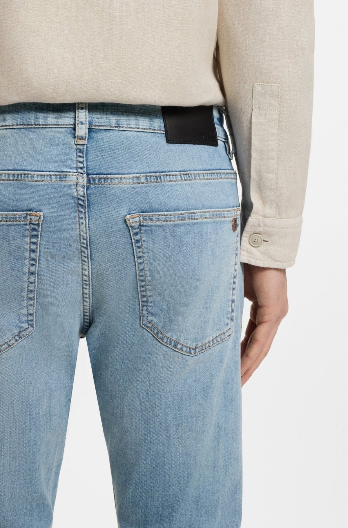 BOSS Delaware Soft Motion Slim Fit Jeans Light Blue | Studio DOS