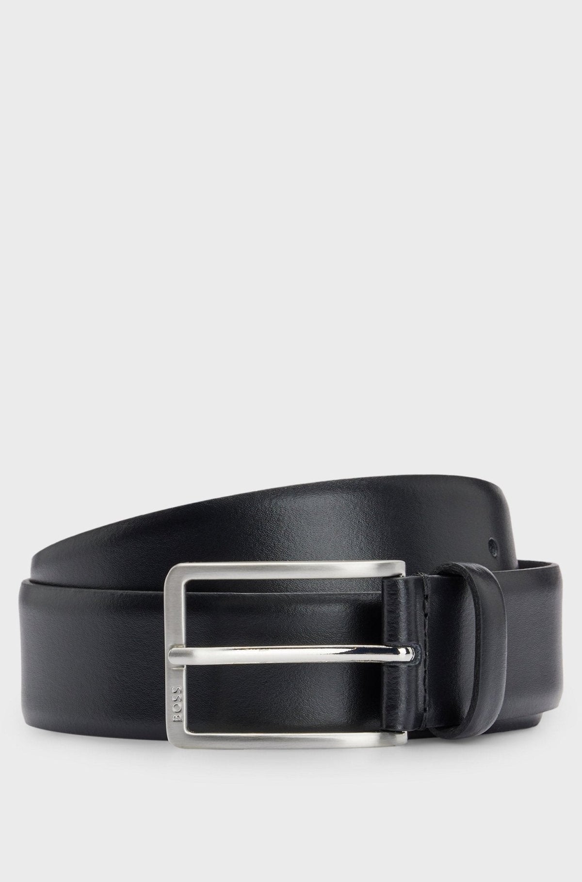 BOSS Erman Italian Leather Belt Black | Studio DOS