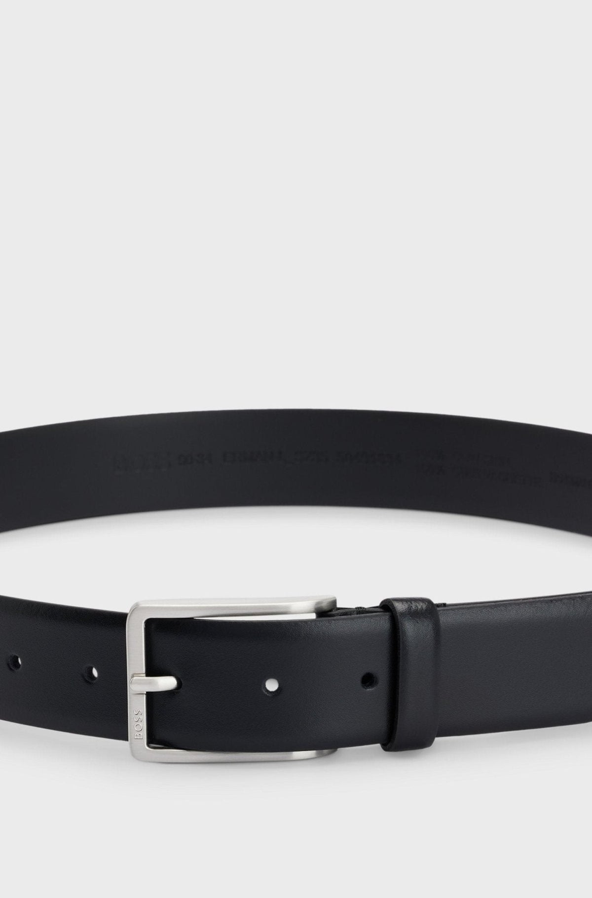 BOSS Erman Italian Leather Belt Black | Studio DOS