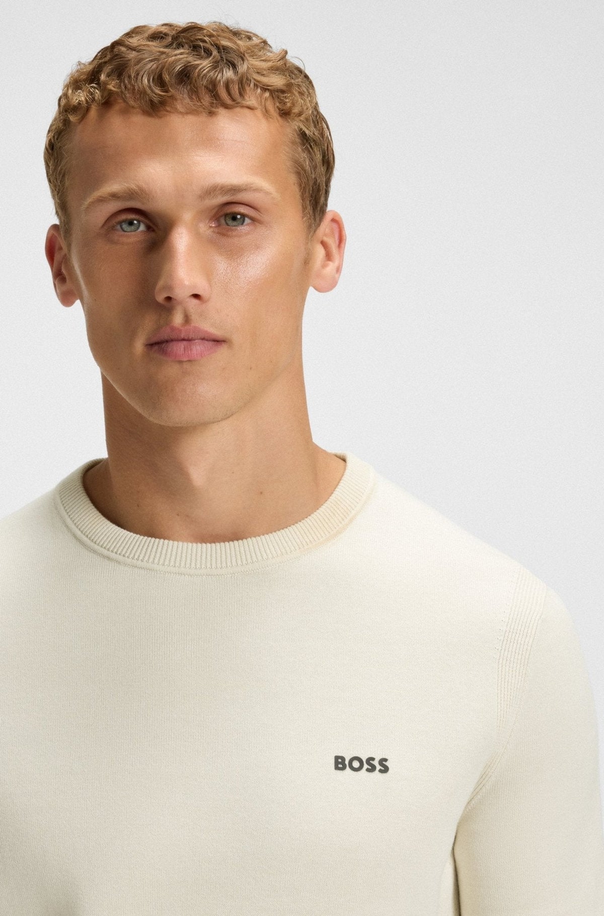 BOSS Ever-X Crew Neck Jumper Natural | Studio DOS